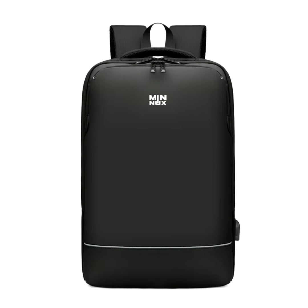 Mochila para portátil con compartimentos NAVY de MINNUX en color negro