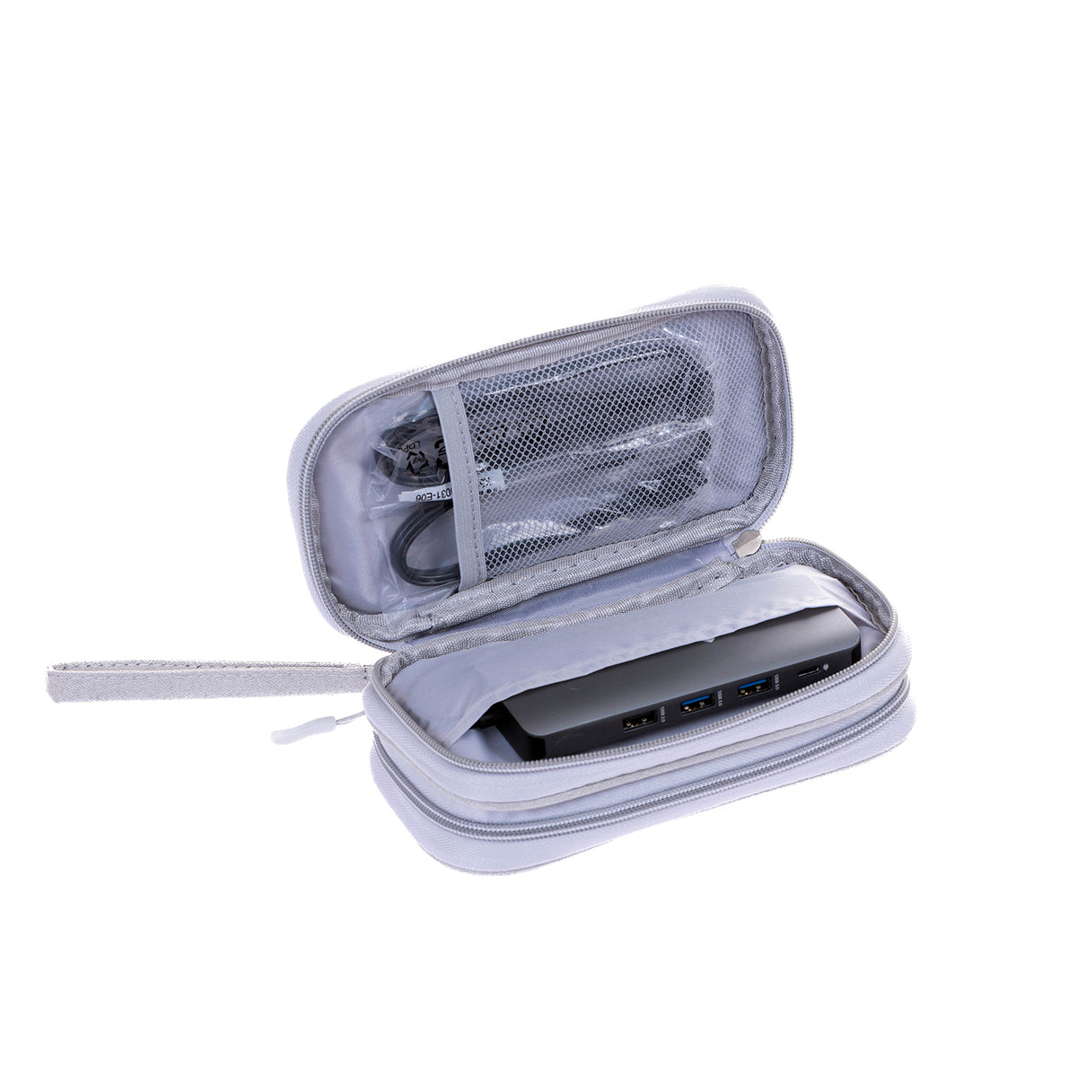 Bolsa organizadora ELUX de MINNUX para accesorios y dispositivos electrónicos.