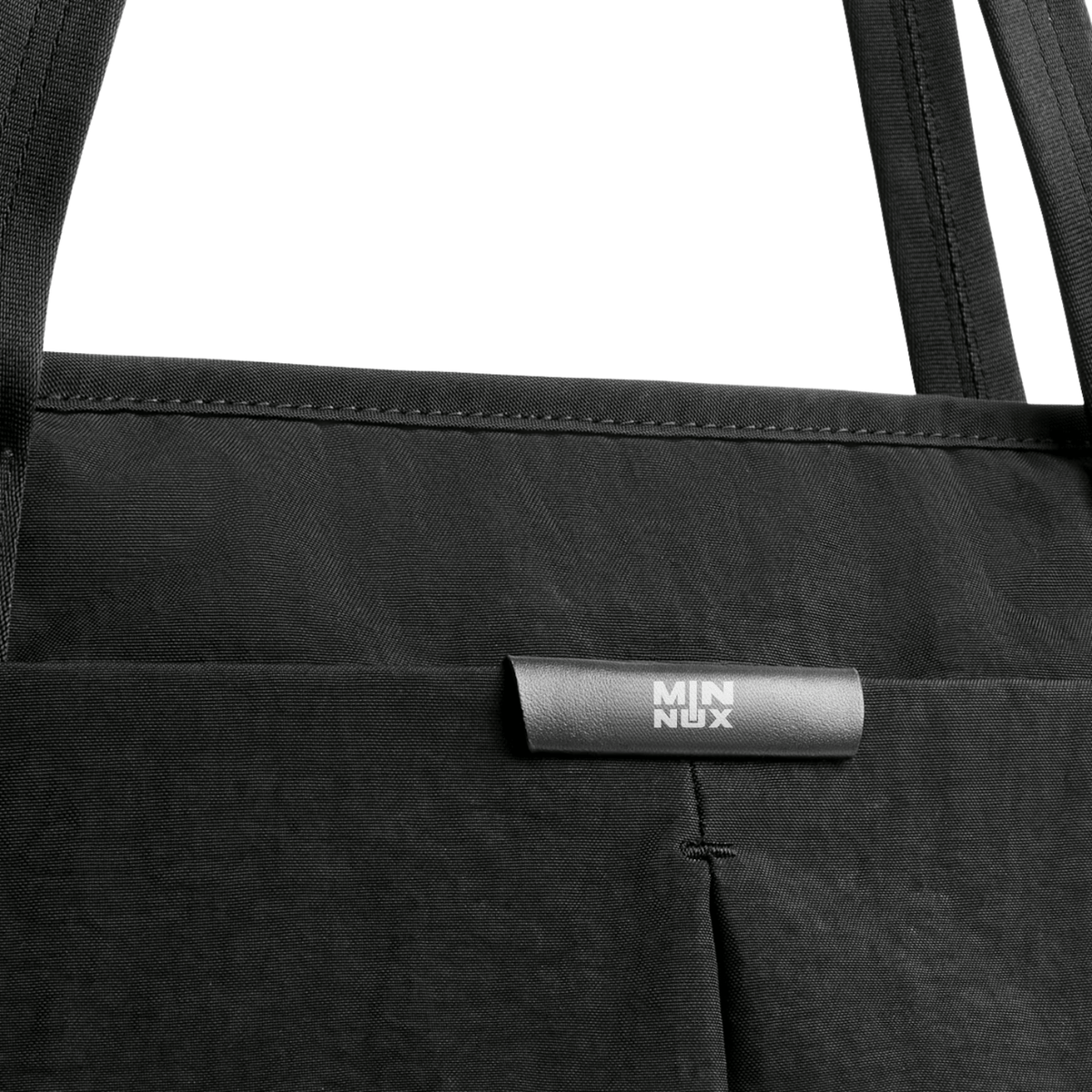 Ampliación del logotipo del bolso para portátil ergonómico Meteor.