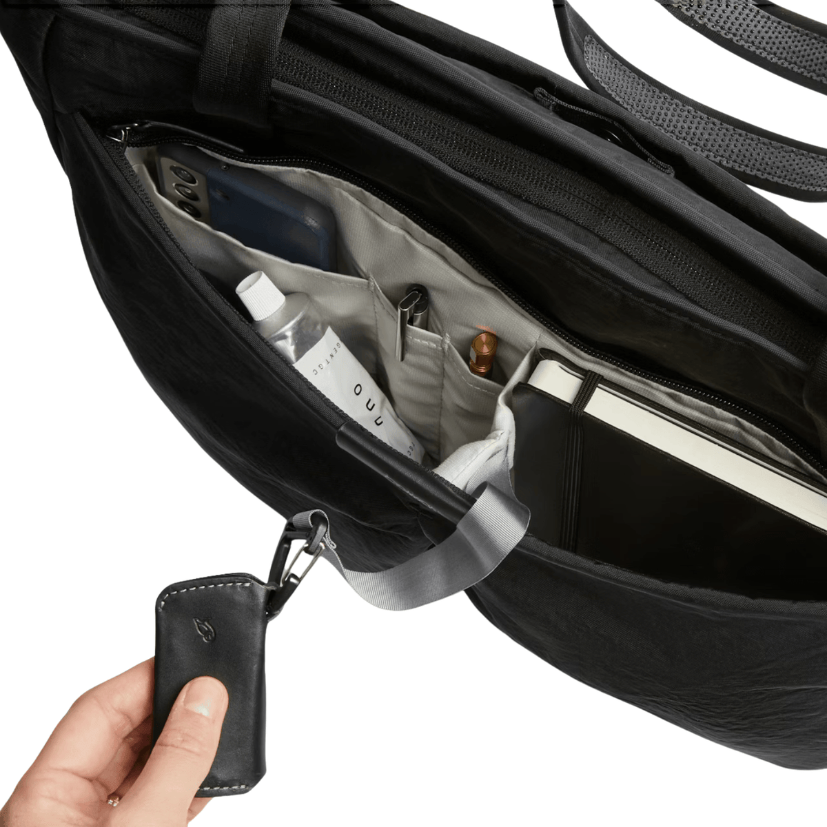 Ampliación del interior del bolso para portátil ergonómico Meteor.