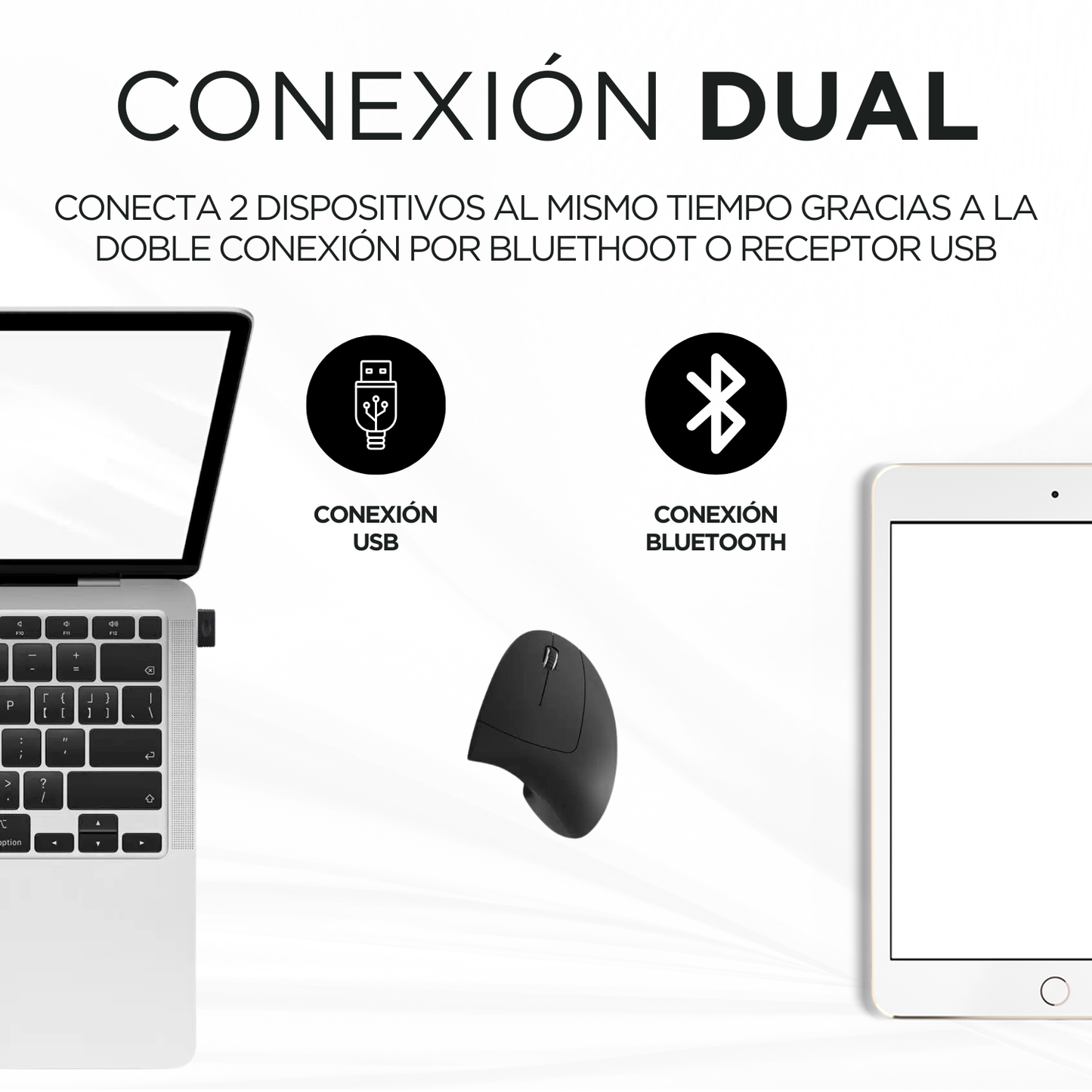 RATÓN INALÁMBRICO ERGONÓMICO GLUN