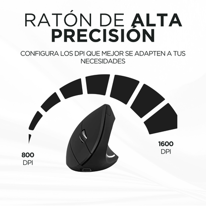 RATÓN INALÁMBRICO ERGONÓMICO GLUN