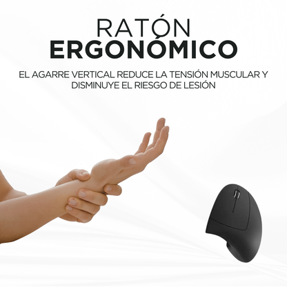 RATÓN INALÁMBRICO ERGONÓMICO GLUN